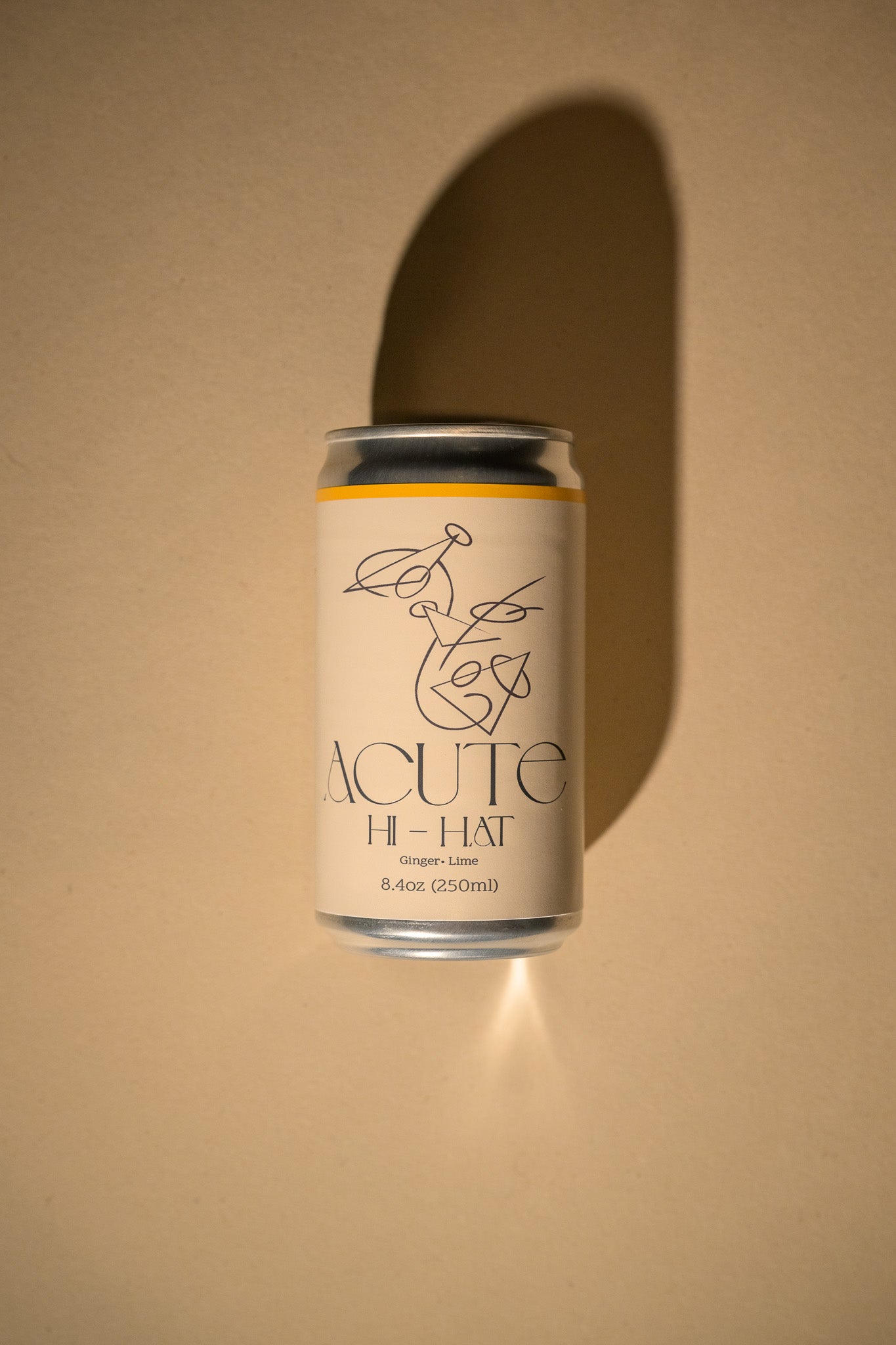 Can of 'Acute Hi Hat' on a beige background